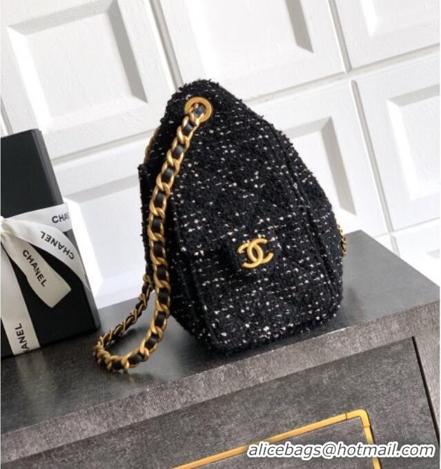 Affordable Price Chanel 25 Mini Hobo Handbag in Tweed AS5631 Black 2025