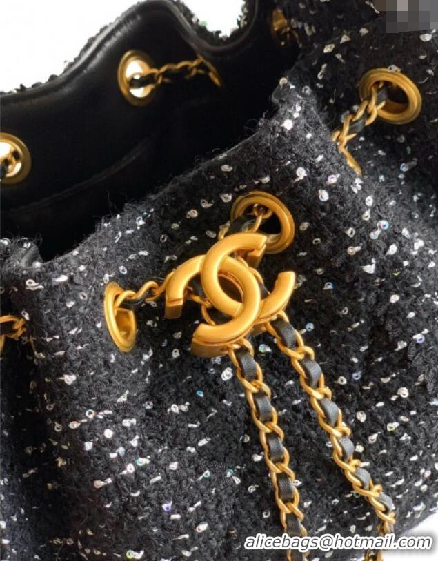 Affordable Price Chanel 25 Mini Hobo Handbag in Tweed AS5631 Black 2025