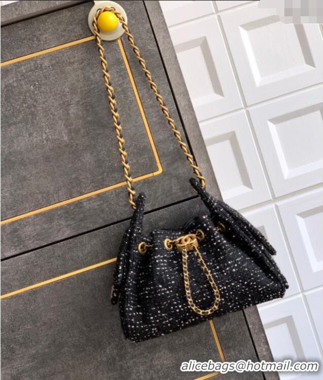 Affordable Price Chanel 25 Mini Hobo Handbag in Tweed AS5631 Black 2025