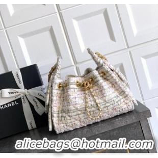 Famous Brand Chanel 25 Mini Hobo Handbag in Tweed AS5631 Pink 2025