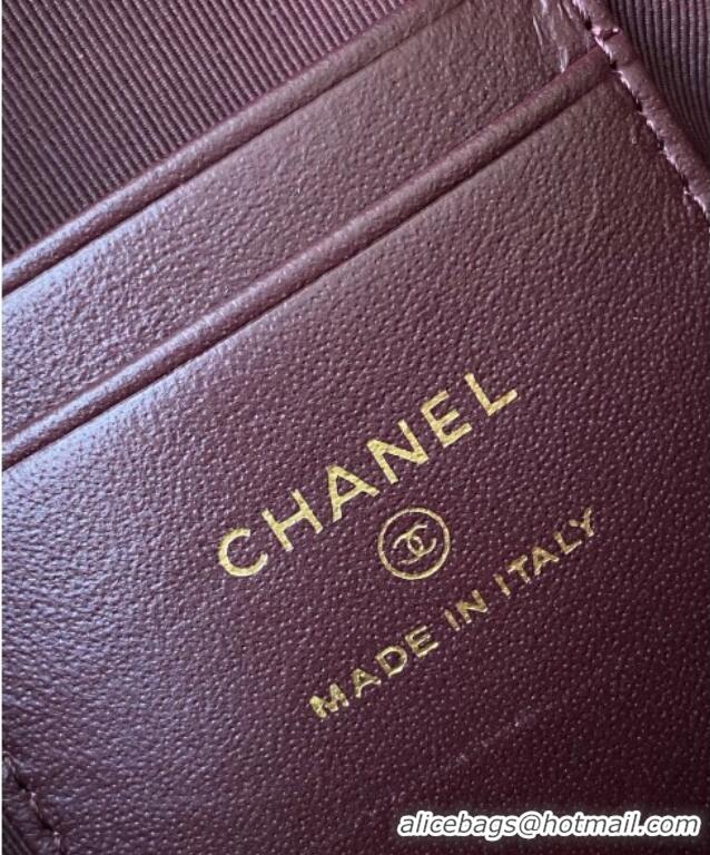 Famous Brand Chanel Grained Calfskin Clutch with Chain AP4742 Black 2025