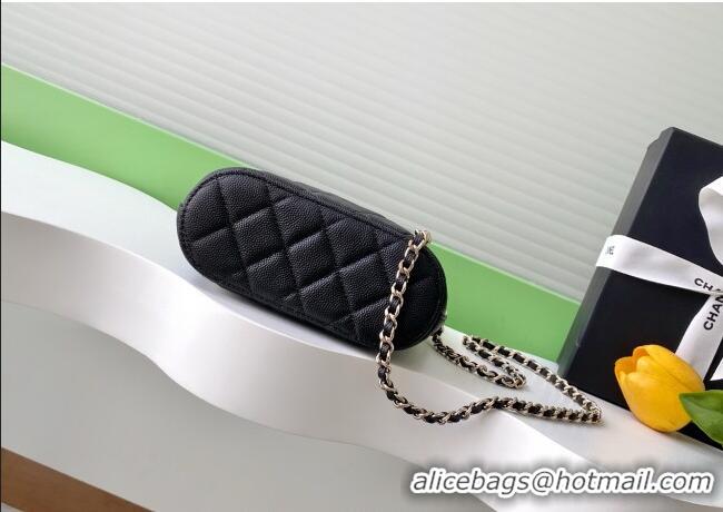 Famous Brand Chanel Grained Calfskin Clutch with Chain AP4742 Black 2025