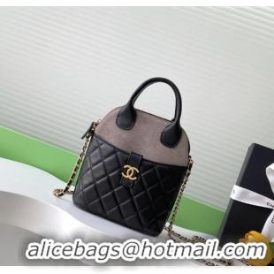 Good Taste Chanel Suede & Lambskin Clutch with Chain AP4742 Black/Grey 2025