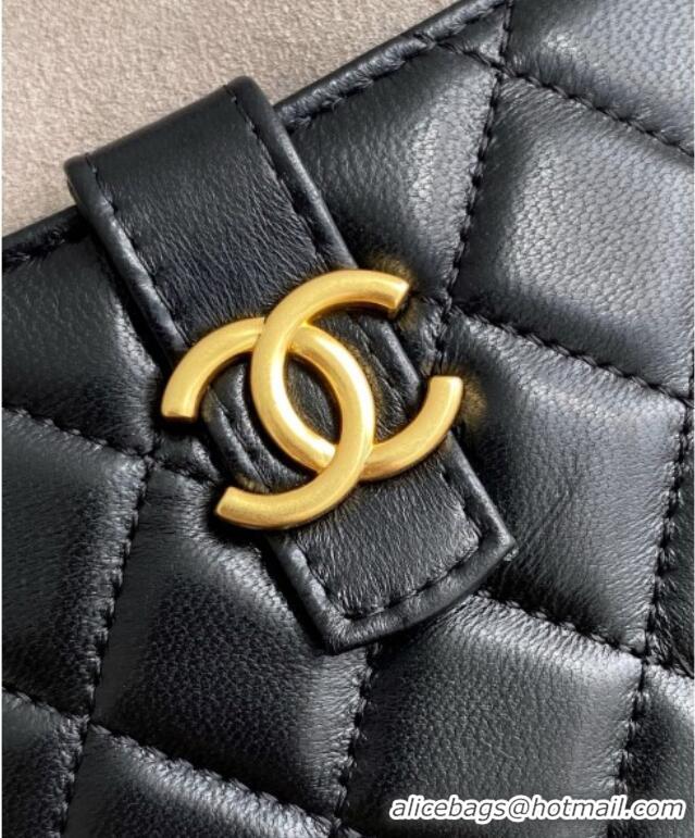 Good Taste Chanel Suede & Lambskin Clutch with Chain AP4742 Black/Grey 2025