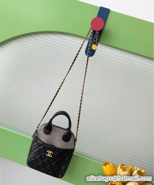 Good Taste Chanel Suede & Lambskin Clutch with Chain AP4742 Black/Grey 2025