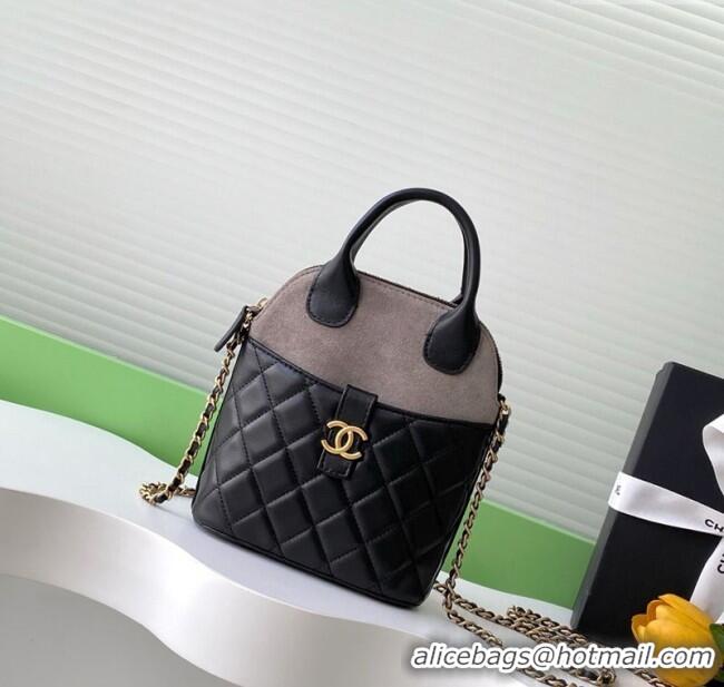 Good Taste Chanel Suede & Lambskin Clutch with Chain AP4742 Black/Grey 2025