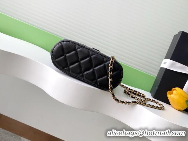 Top Design Chanel Suede & Lambskin Clutch with Chain AP4742 Black/Brown 2025
