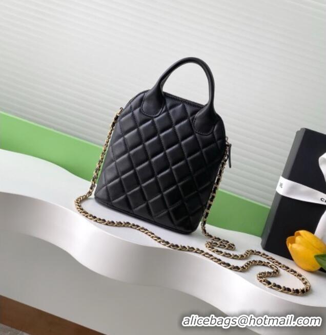 Top Design Chanel Suede & Lambskin Clutch with Chain AP4742 Black/Brown 2025