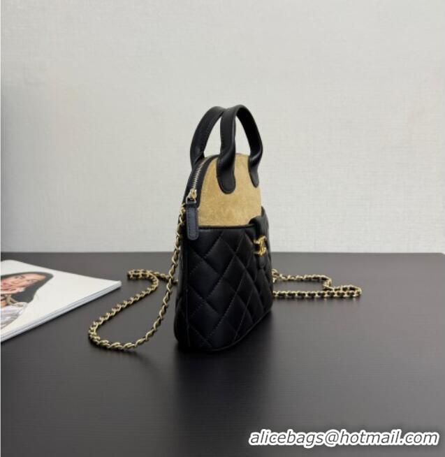 Grade Quality Chanel Suede & Lambskin Clutch with Chain AP4742 Beige/Black 2025