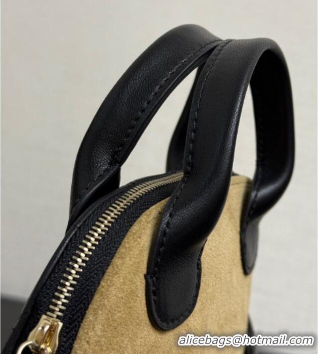 Grade Quality Chanel Suede & Lambskin Clutch with Chain AP4742 Beige/Black 2025