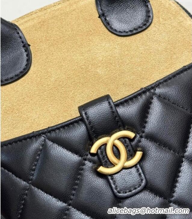 Grade Quality Chanel Suede & Lambskin Clutch with Chain AP4742 Beige/Black 2025