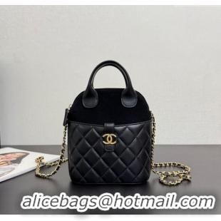Best Product Chanel Suede & Lambskin Clutch with Chain AP4742 Black 2025
