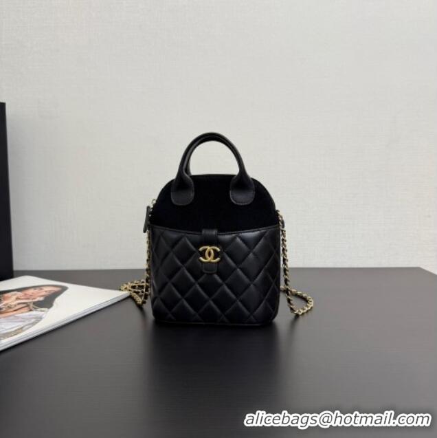 Best Product Chanel Suede & Lambskin Clutch with Chain AP4742 Black 2025