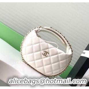 Low Cost Chanel Lambskin Mini Pouch AP3095 White 2025