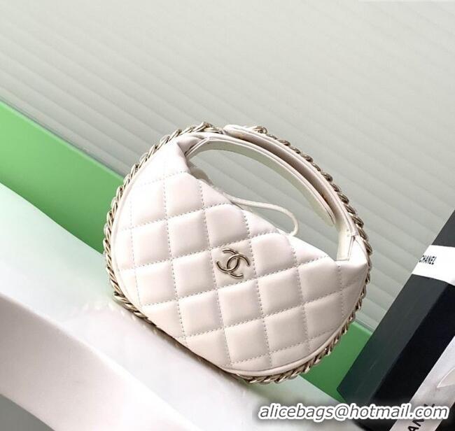 Low Cost Chanel Lambskin Mini Pouch AP3095 White 2025