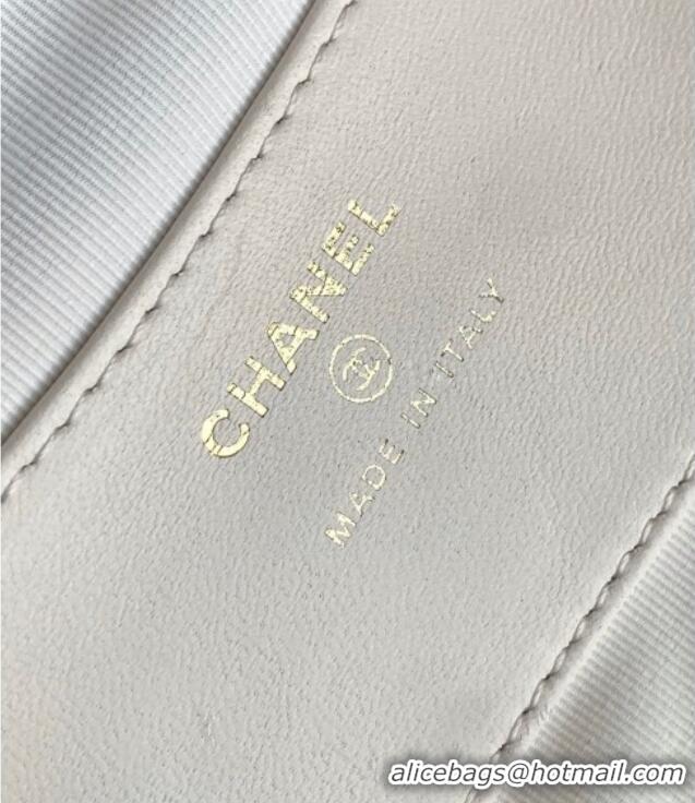 Low Cost Chanel Lambskin Mini Pouch AP3095 White 2025