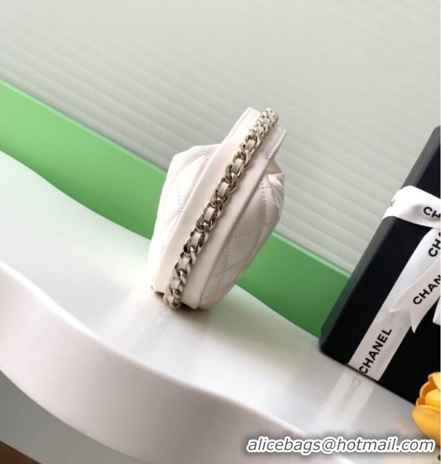 Low Cost Chanel Lambskin Mini Pouch AP3095 White 2025