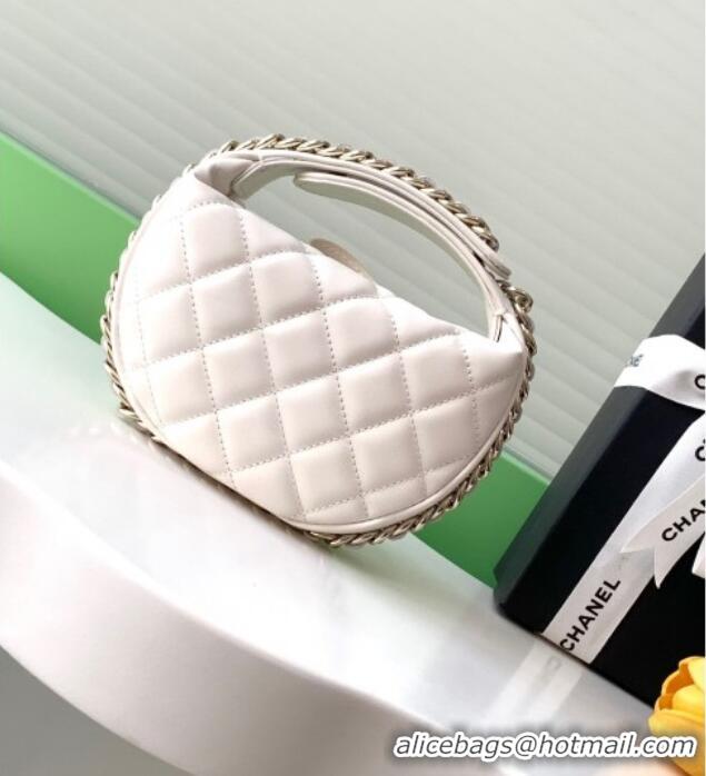 Low Cost Chanel Lambskin Mini Pouch AP3095 White 2025