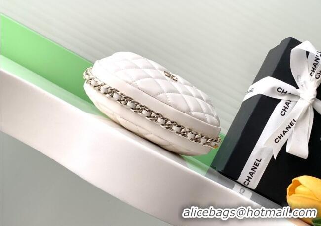Low Cost Chanel Lambskin Mini Pouch AP3095 White 2025