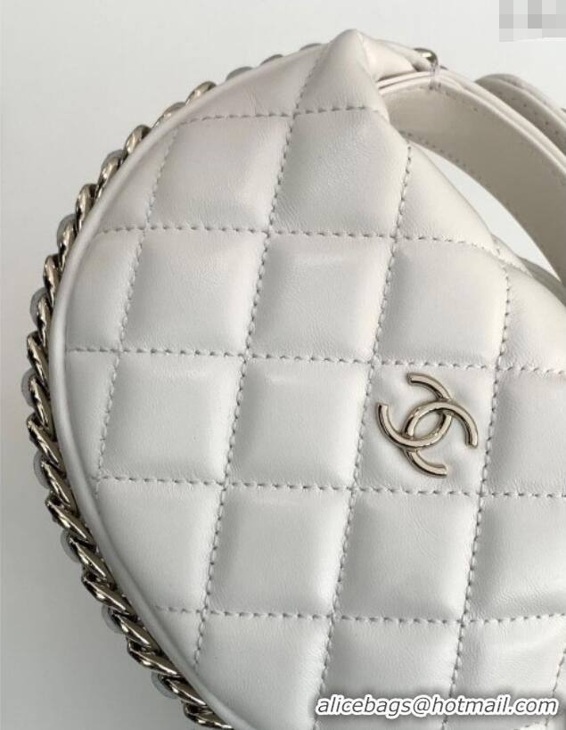 Low Cost Chanel Lambskin Mini Pouch AP3095 White 2025