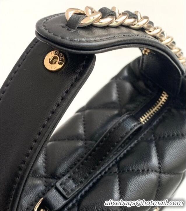 Buy Cheapest Chanel Lambskin Mini Pouch AP3095 Black 2025