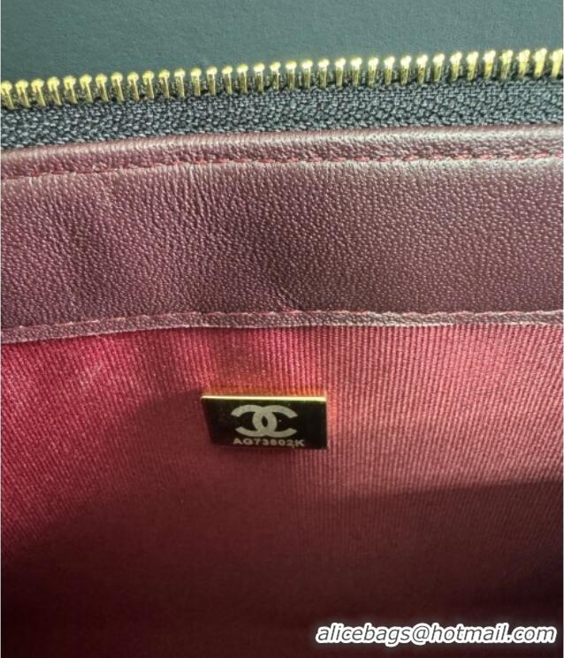 Promotional Chanel Grained Calfskin Pouch AP4471 Black 2025