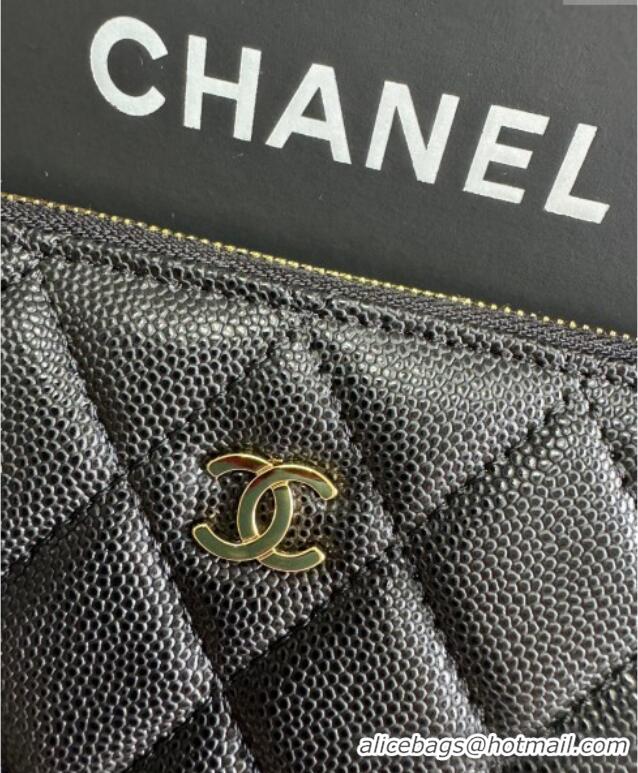 Promotional Chanel Grained Calfskin Pouch AP4471 Black 2025
