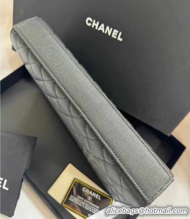 Grade Design Chanel Grained Calfskin Pouch AP4419 Black 2025