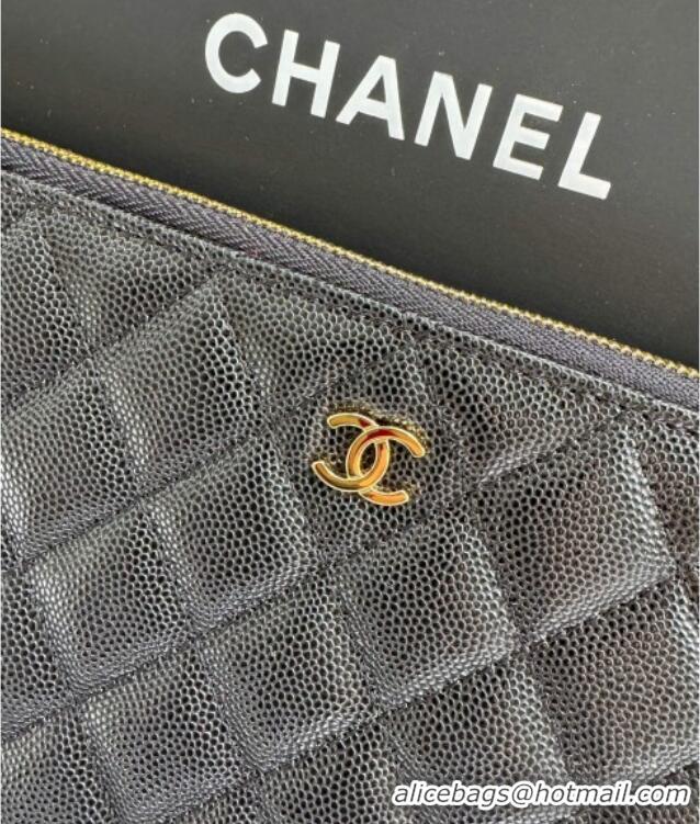 Grade Design Chanel Grained Calfskin Pouch AP4419 Black 2025