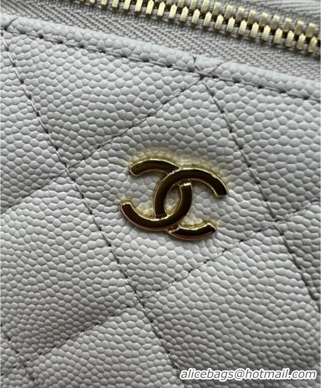Promotional Chanel Grained Shiny Calfskin Classic Small Vanity with Chain AP1340 Grey 2025