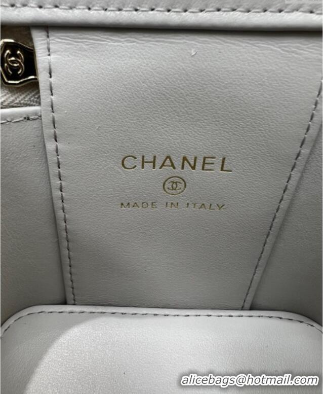 Promotional Chanel Grained Shiny Calfskin Classic Small Vanity with Chain AP1340 Grey 2025