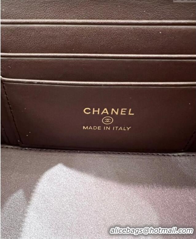 Luxury Cheap Chanel Grained Shiny Calfskin Classic Large Vanity with Chain AP1341 Black 2025