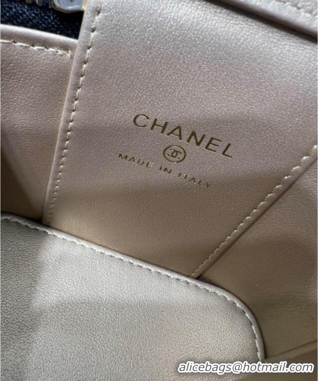 Good Looking Chanel Shiny Calfskin Small Vanity with Ball Chain AP2292 Black 2025