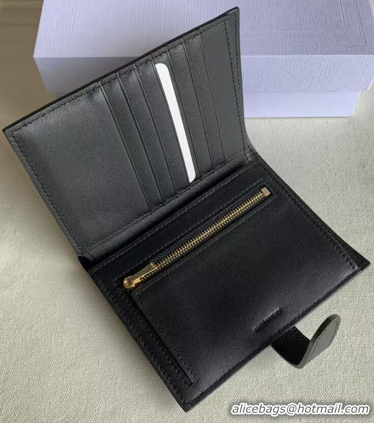 ​Best Quality Celine Grained Calfskin Medium Strap Multifunction Wallet CE0201 Black