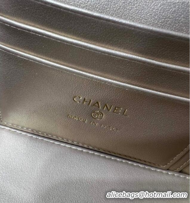 Best Cheap Chanel Shiny Calfskin Large Vanity with Ball Chain AP3651 White 2025