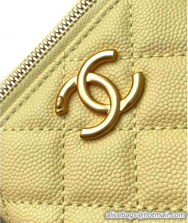 Inexpensive Chanel Grainy Calfskin Small Vanity with CC Chain AP3941 Yellow 2025