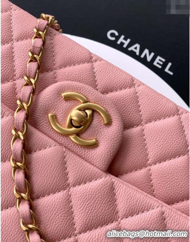 Hot Style Chanel Grained Shiny Calfskin Small Flap Bag with Top Handle and Chain AS5702 Light Pink 2025