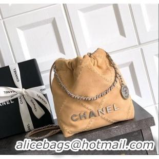Market Sells Chanel Suede Mini Shopping Bag with Studs AS3980 Yellow 2025