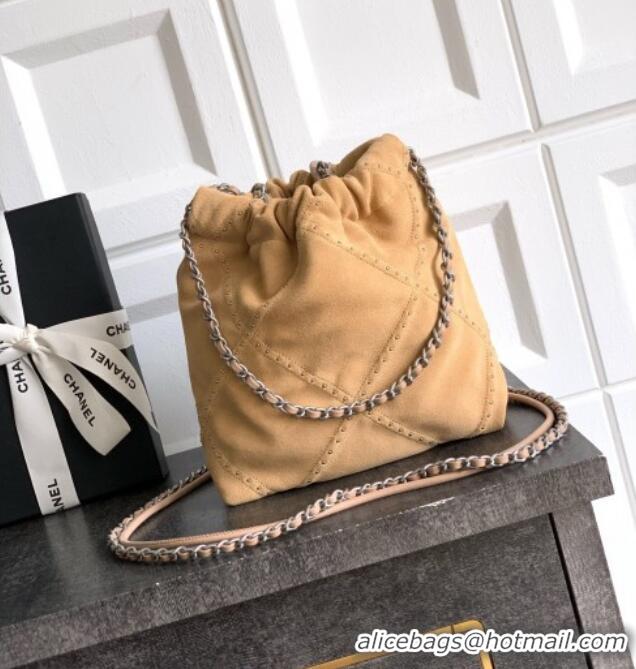 Market Sells Chanel Suede Mini Shopping Bag with Studs AS3980 Yellow 2025