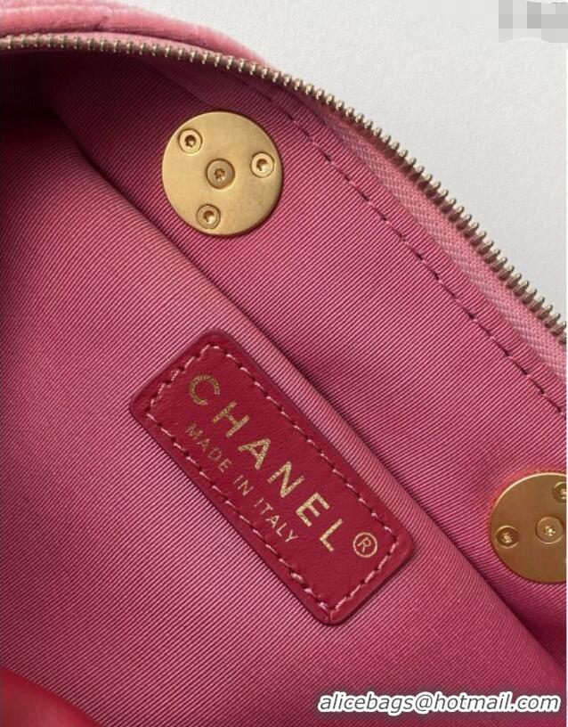 Classic Specials Chanel Velvet Mini Bowling Bag AS5572 Burgundy 2025