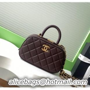 Traditional Specials Chanel Calfskin Mini Bowling Bag AS5572 Brown 2025