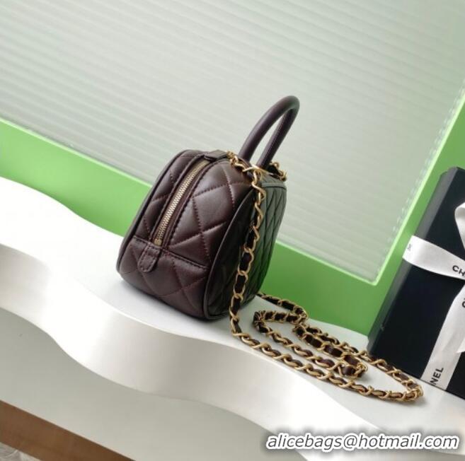 Traditional Specials Chanel Calfskin Mini Bowling Bag AS5572 Brown 2025