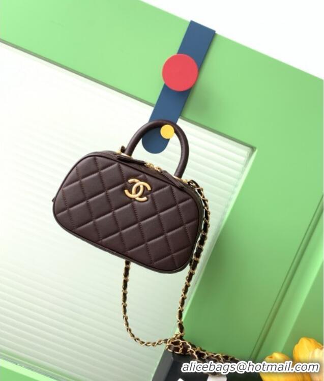 Traditional Specials Chanel Calfskin Mini Bowling Bag AS5572 Brown 2025