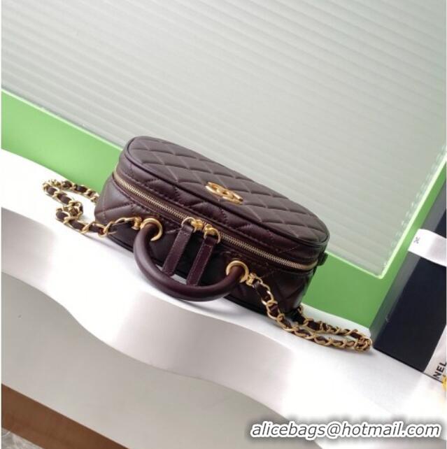 Traditional Specials Chanel Calfskin Mini Bowling Bag AS5572 Brown 2025