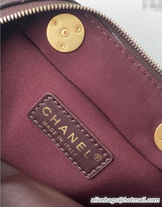 Traditional Specials Chanel Calfskin Mini Bowling Bag AS5572 Brown 2025