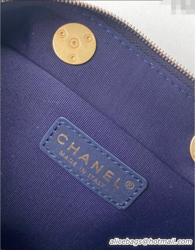 Sophisticated Cheap Chanel Calfskin Mini Bowling Bag AS5572 Blue 2025