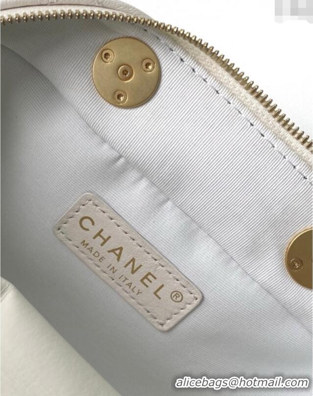 Traditional Specials Chanel Calfskin Mini Bowling Bag AS5572 White 2025