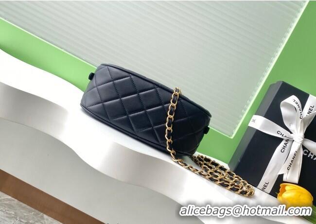 Best Quality Chanel Calfskin Mini Bowling Bag AS5572 Black 2025
