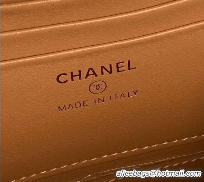 Best Price Chanel Grained Calfskin Vanity Case with Top Handle AP4799 Brown 2025