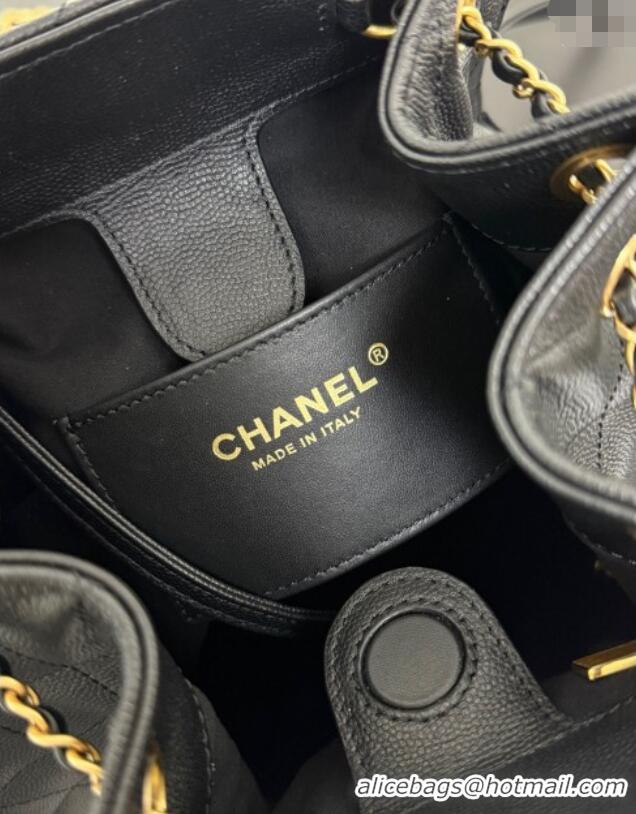 Promotional Chanel Grained Calfskin 25 Medium Backpack Bag AS5600 Black 2025